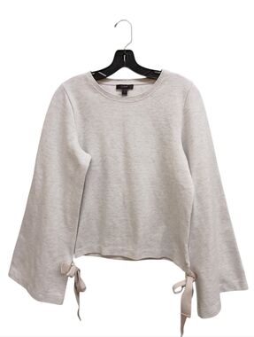 J. Crew Black Label Light Gray Bell Sleeve Crewneck Sweatshirt Small